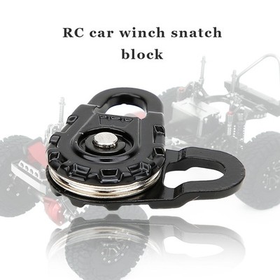 1 Pcs Black Metal Racing Heavy Duty Winch Snatch Block For 1:10 RC Car Parts