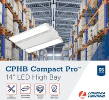 Lithonia Lighting 14.4" CPHB ALO13 MVOLT SWW9 80CRI DWH High Bay LED Light