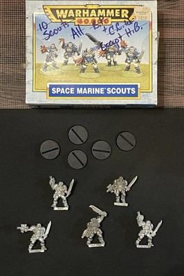 Citadel Minatures Gamesworkshop Warhammer 40k Space Marine Scouts 1997-5 Scouts