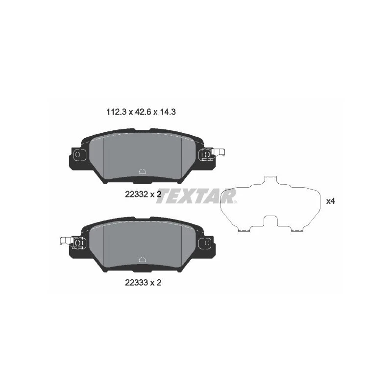 TEXTAR 2233201 Plaquettes de frein arrière pour Mazda CX-5 CX-8 - Photo 1/1