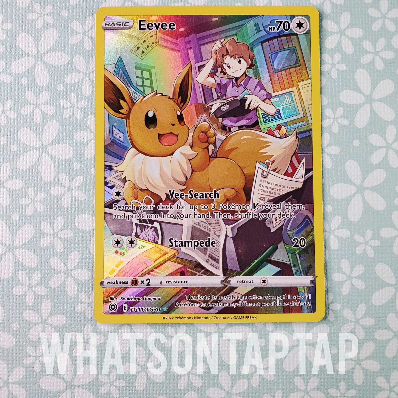 Pokemon Card Eevee TG11/TG30 Ultra Rare Sword Shield Brilliant Stars Singles