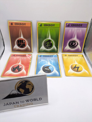 1996 Pokemon Japanese Base Set Basic ENERGY Cards of 6 Elements
