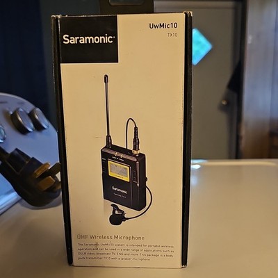 Saramonic UwMic10 TX10 UHF Wireless Bodypack Transmitter w/ Lavalier Mic