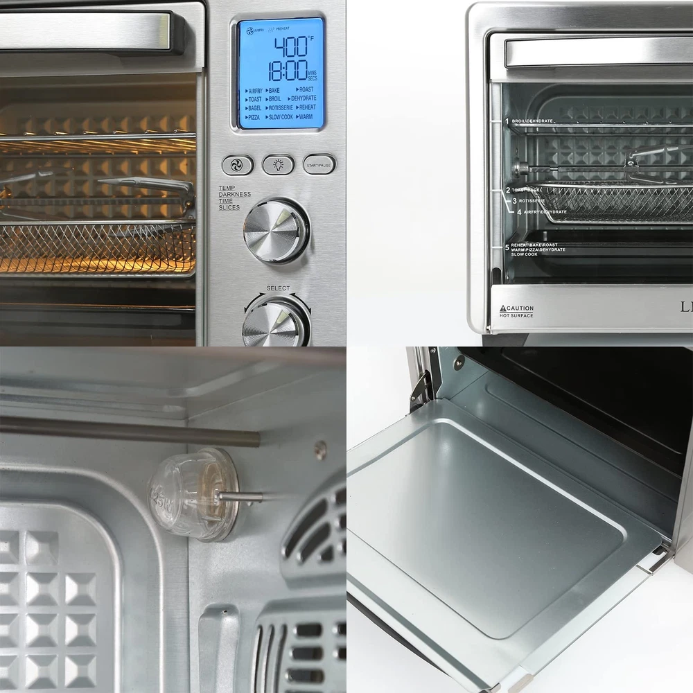 34QT Large Air Fryer Toaster Oven Combo with 12 Pizza Capacity 1750W