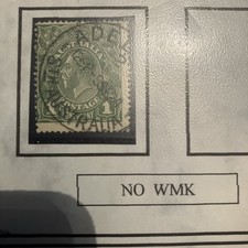AUSTRALIA 1924 KING GEORGE V HEAD ONE PENNY NO WATERMARK USED