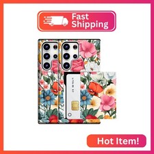 MUQR Compatible for Samsung Galaxy S23 Ultra Case with Card Holder Cute - Kawaii