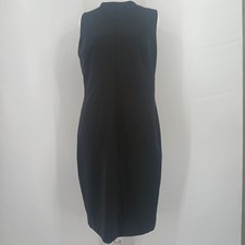 Tahari Women's Size Large Black Sleeveless A-Line Midi Dress