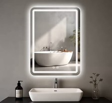 20x28 LED Bathroom Vanity Mirror Lighted Anti-Fog Dimmable Wall Mounted Glass
