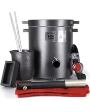 6KG Gas Melting Furnace Kit Propane Forge Metal Copper Gold Silver+Gas Regulator