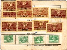 Romania, 1977-1979, Radio Subscription Card - Revenue Fiscal Stamps Cinderellas