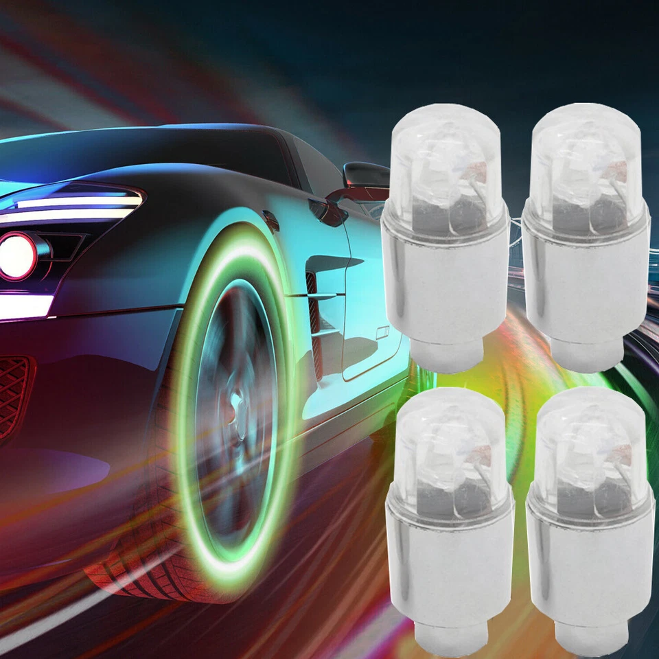 4 шт колпачка на шток воздушного клапана автомобильных колес шин светодиодные фонари аксессуары для автомобиля декор - Изображение 3 из 4