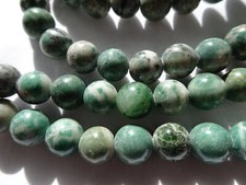 14 1/2" Strand Natural Green Spotted Jasper Stone Beads Round 7-7.5mm A651 DNG