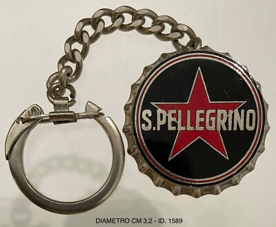 BERGAMO ADVERTISING KEYCHAIN VISIT TO THE FACTORIES S.PELLEGRINO 1970