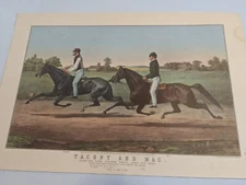 Currier & Ives Tacony And Mac Vintage 1950s Reprint 16" x 11"