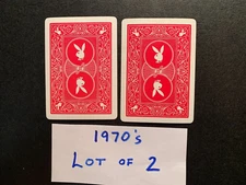 SWAP PLAYING CARDS   Playboy Bunny   VINTAGE 1970 's   Lot of Two Made in U.S.A.