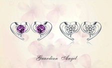 STUNNING RHINESTONE STUD 925 STERLING SILVER EARRINGS JEWELRY-BUY 1 GET 1 FREE