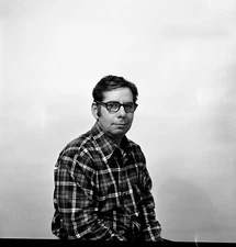 Vintage Negative B&W Med Format 1970's Yearbook Photo Man Men Adult Teacher #475