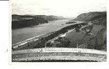 POSTCARD RPPC LOOKING EAST FROM VISTA HOUSE COLUMBIA RIVER HIGHWAY OREGON