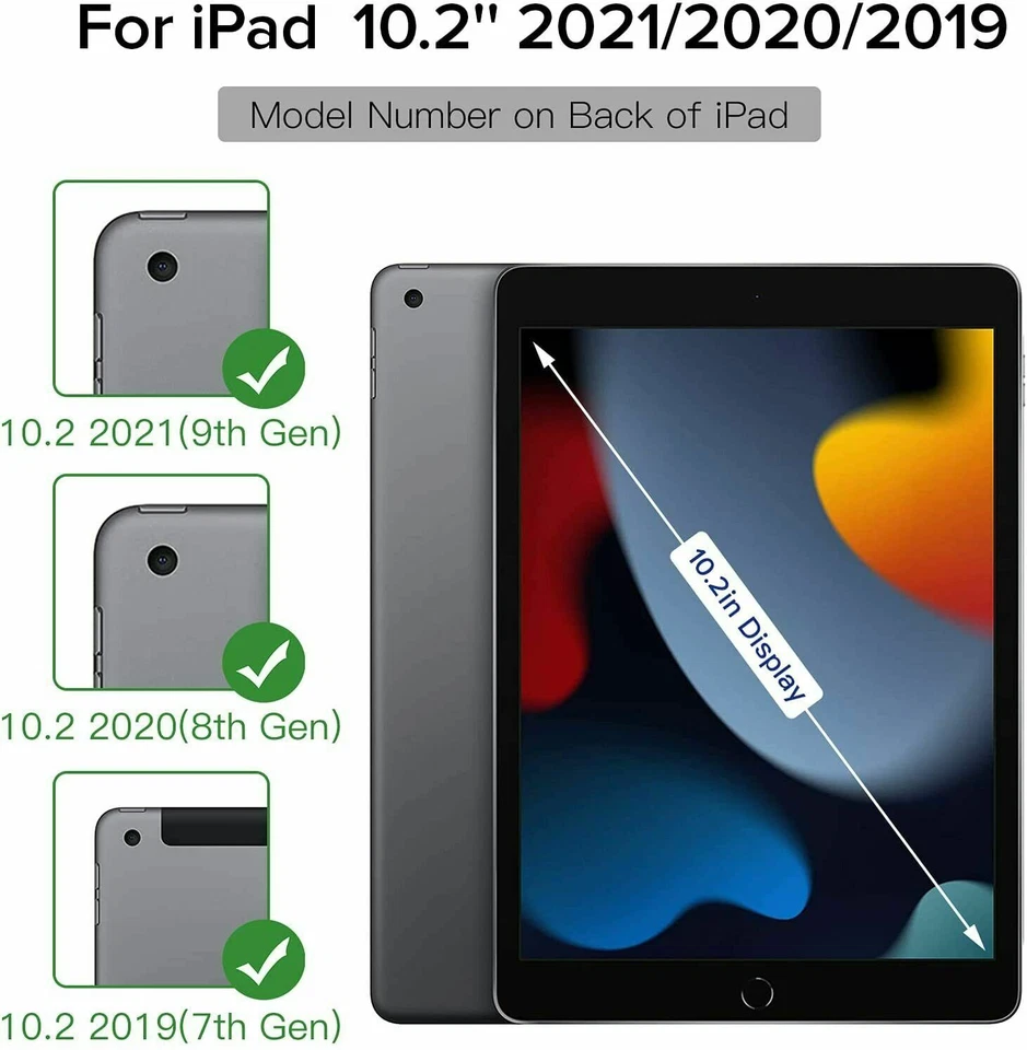 For iPad 9th 8th 7th Generation 10.2 Case Magnetic Smart Stand Cover 2021/20/19 - Image 4 of 4