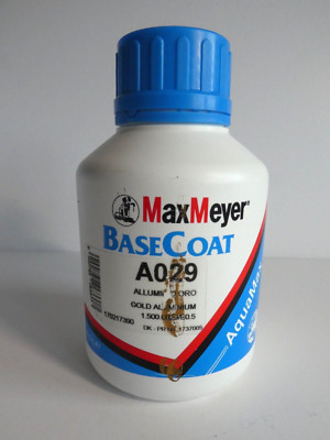 MAX MEYER AQUAMAX WASSERBASISLACK A029 GOLD ALUMINIUM TÖNER 0,5LT