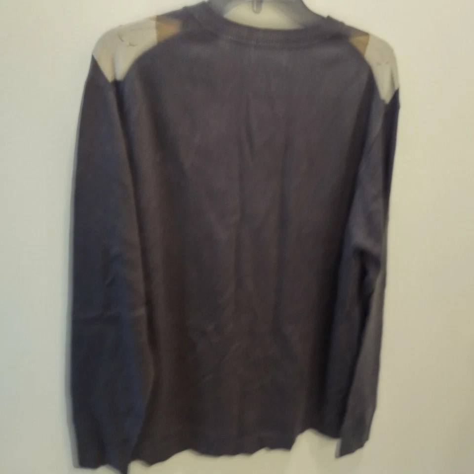 Concepts Mens Sweater Large Black Long Sleeve Sweatshirt Pullover Plaid Casual - Image 2 of 4