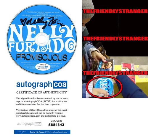 Nelly Furtado signed Autographed "PROMISCUOUS" CD d EXACT PROOF Rare ACOA COA