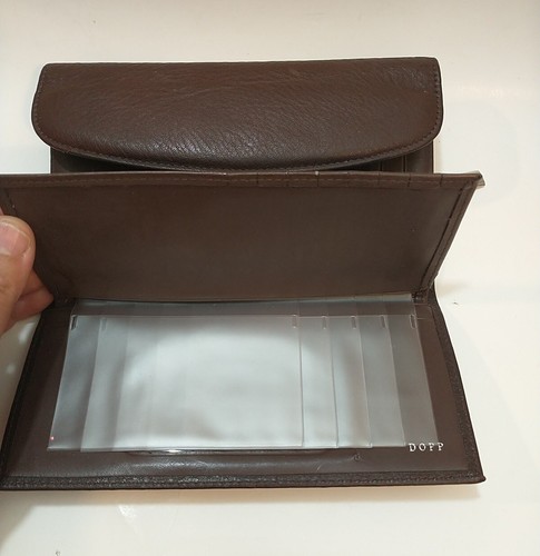 Vintage DOPP Genuine Leather Trifold Envelope Wallet Brown - Picture 10 of 15