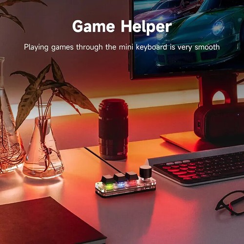 USB 3Keys Macro Custom Programming Keyboard RGB Gaming Knob Mini Keypads - Picture 15 of 26