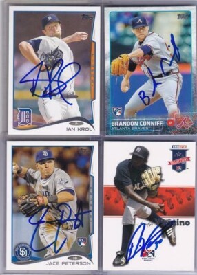 MLB MAJOR LEAGUE BASEBALL AUTO AUTOGRAPH AUTOGRAPHED SIGNED U PICK PLAYER CARD 