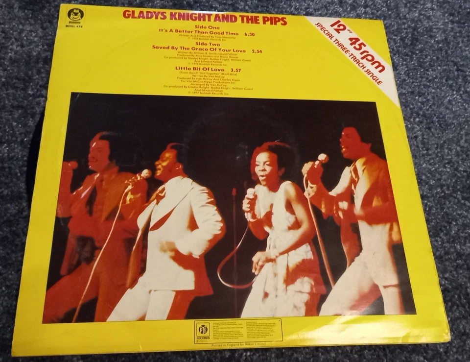 Gladys Knight And The Pips – It's A Better Than Good Time 12" BDSL 478 VG/EX Foto 2 de 4
