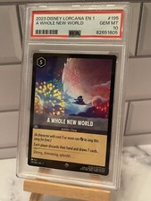Disney Lorcana - A Whole New World 195/204 Super RARE Non-Foil NM/MINT - PSA 10