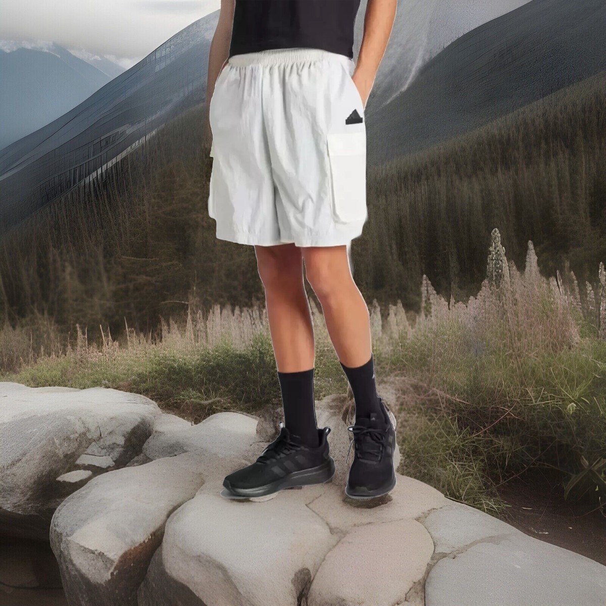 ADIDAS CITY ESCAPE cargo shorts white is7611 $55