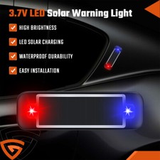 LED Solar Powered Car Dummy Alarm Stimulated Anti-Theft Flashing Warning Light
