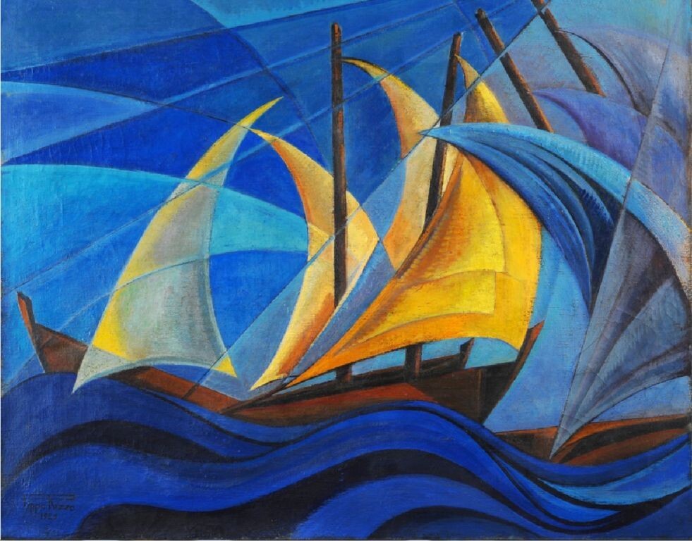 Sails in the Wind Art Print Pippo Rizzo 1925 Italian Futurist