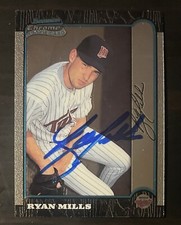 1999 Bowman Chrome #131 Ryan Mills Minnesota Twins Signed Card Autographed