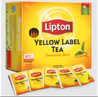 NEW 2 boxes (200 sachet)  of LIPTON yellow tag 2g each sachet