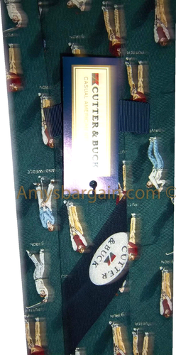 men's tie cutter and buck tie neck wear 100% silk tie new silk tie made in USA - Picture 6 of 12
