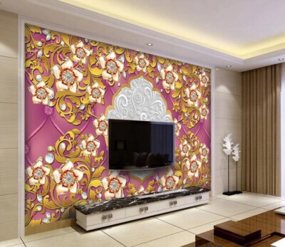 3D Flower Background ZHUA4679 Wallpaper Wall Murals Removable Self-adhesive Ann