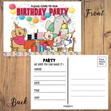 Happy Birthday Invitation Postcards - 25 Birthday Invites Postcards - 17006
