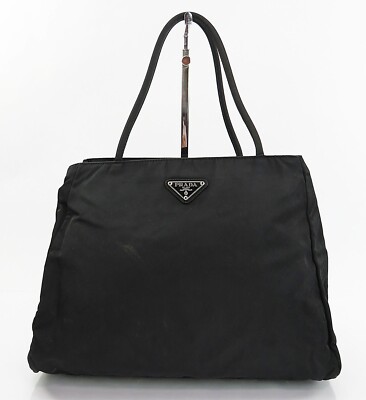 Authentic PRADA Black Nylon Tote Bag Purse #61292 | eBay