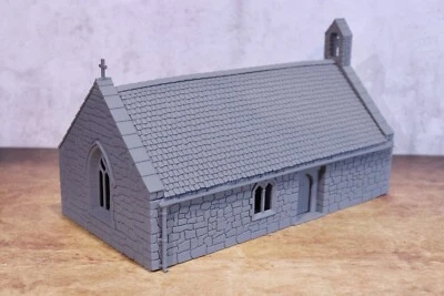 TINY TOWN HOBBIES Medieval Church Building Kit 1:76th Scale OO Gauge Model Railway Scenery
