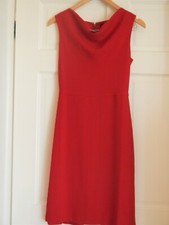 New Jcrew Cowlneck sheath Red dress in 365 crepe Size 00