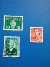 Norwegen, Freimarke König Haakon VII, Olav V, Dienstmarke 1941, gestempelt