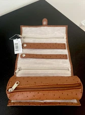 NEW! JEWERLY ROLL UP CASE BROWN
