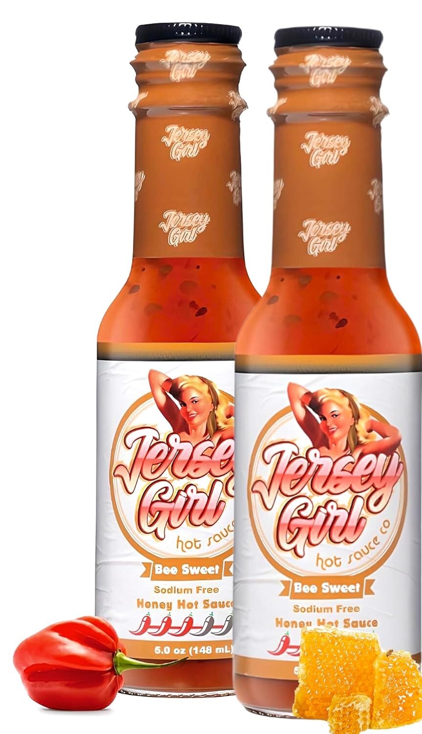 Jersey Girl (Пчелиный сладкий медовый острый соус) / Бутылка объемом 5 унций / Упаковка из 2