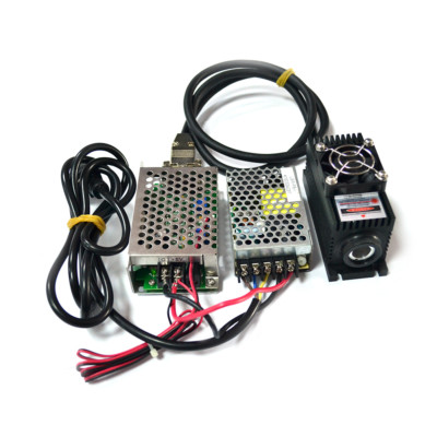 450nm 1.5W Diode Laser Module TTL/ANA TEC Cooling LSR-PS-I OEM Type Power Supply