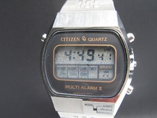 G634 Vintage " CITIZEN Multi Alarm II LCD " Digital Quartz Watch ⭐⭐