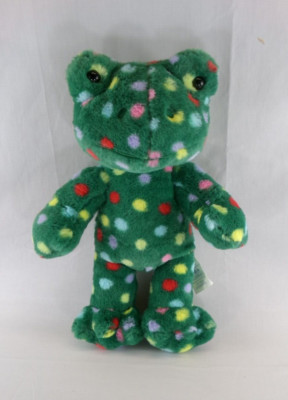 Build-A-Bear 2022 Workshop 16'' Jolly Jumps Holiday Frog Plush NWOT Polka Dots