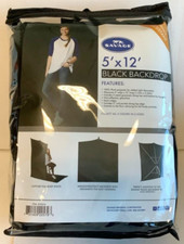NEW Savage Universal BT20512 5 x 12-foot Black Photo Background Backdrop
