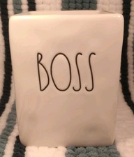 RAE DUNN 192 BOSS Desk Pencil / Pen Cup Holder ARTISAN COLLECTION by MAGENTA